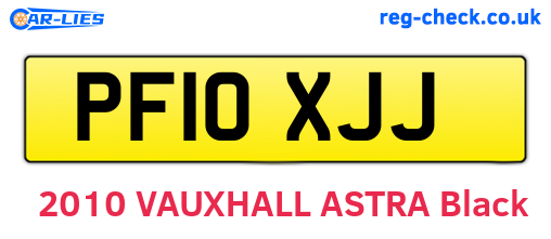 PF10XJJ are the vehicle registration plates.