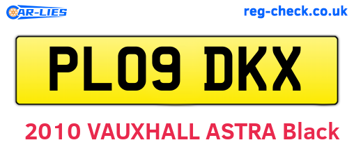 PL09DKX are the vehicle registration plates.