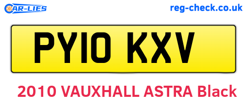 PY10KXV are the vehicle registration plates.