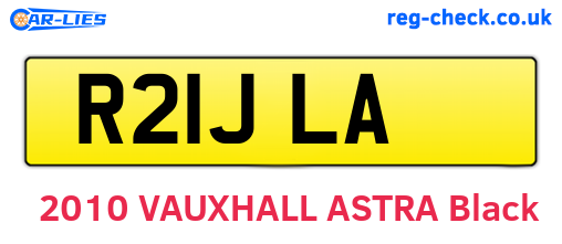 R21JLA are the vehicle registration plates.