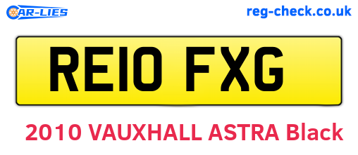 RE10FXG are the vehicle registration plates.