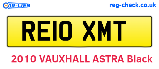 RE10XMT are the vehicle registration plates.