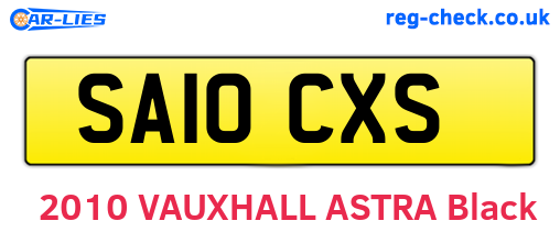 SA10CXS are the vehicle registration plates.