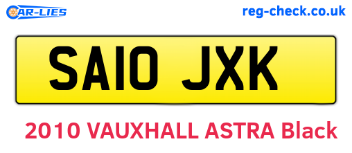 SA10JXK are the vehicle registration plates.