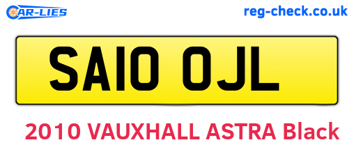 SA10OJL are the vehicle registration plates.