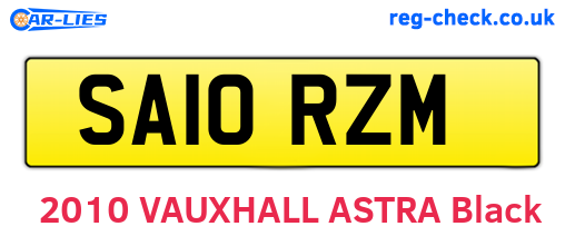 SA10RZM are the vehicle registration plates.