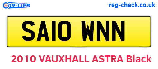 SA10WNN are the vehicle registration plates.