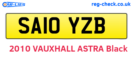 SA10YZB are the vehicle registration plates.
