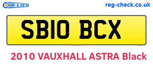 SB10BCX are the vehicle registration plates.