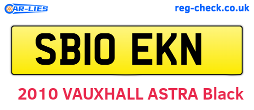SB10EKN are the vehicle registration plates.