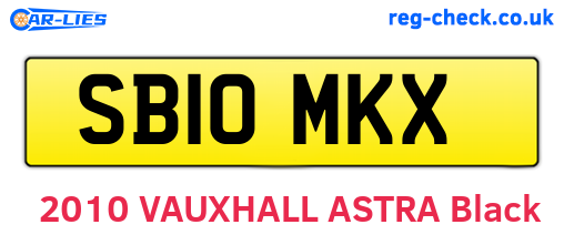SB10MKX are the vehicle registration plates.