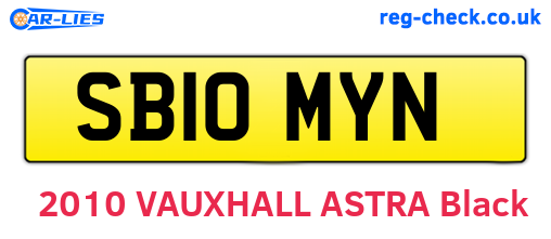 SB10MYN are the vehicle registration plates.