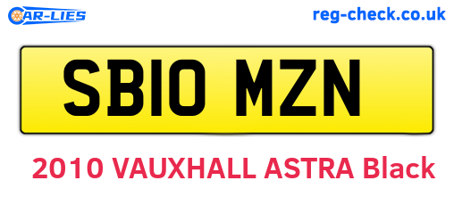 SB10MZN are the vehicle registration plates.