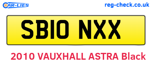 SB10NXX are the vehicle registration plates.
