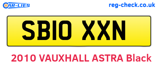 SB10XXN are the vehicle registration plates.