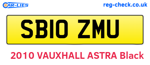 SB10ZMU are the vehicle registration plates.