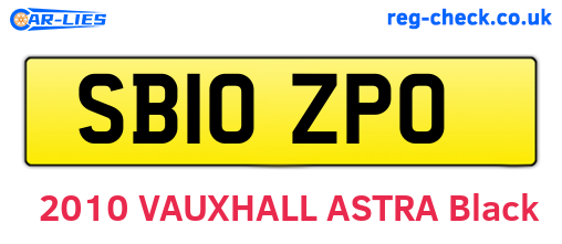 SB10ZPO are the vehicle registration plates.