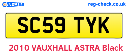 SC59TYK are the vehicle registration plates.