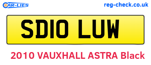 SD10LUW are the vehicle registration plates.