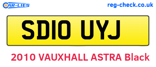 SD10UYJ are the vehicle registration plates.