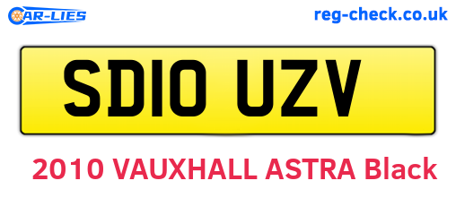 SD10UZV are the vehicle registration plates.