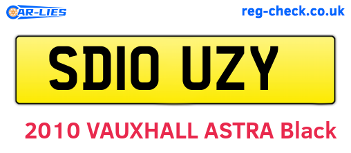 SD10UZY are the vehicle registration plates.