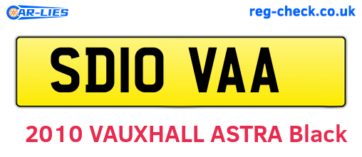SD10VAA are the vehicle registration plates.