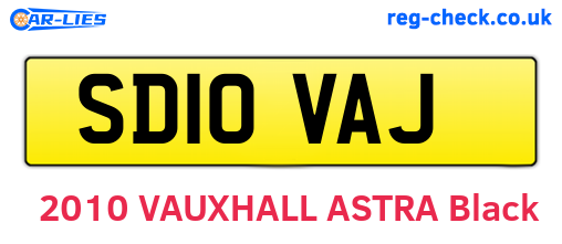 SD10VAJ are the vehicle registration plates.