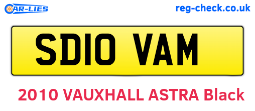 SD10VAM are the vehicle registration plates.