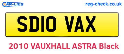 SD10VAX are the vehicle registration plates.