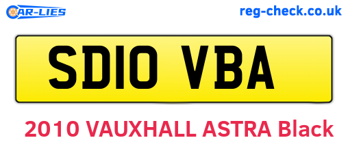 SD10VBA are the vehicle registration plates.