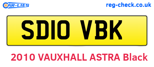 SD10VBK are the vehicle registration plates.
