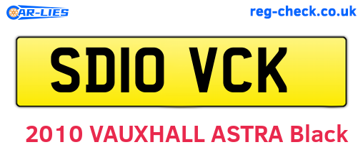 SD10VCK are the vehicle registration plates.