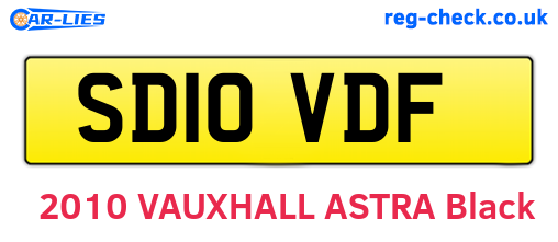 SD10VDF are the vehicle registration plates.
