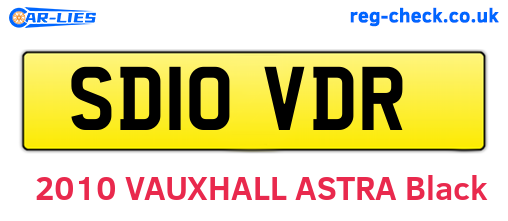 SD10VDR are the vehicle registration plates.