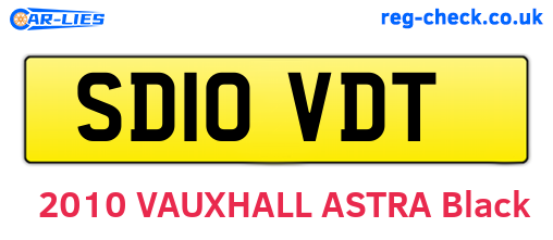 SD10VDT are the vehicle registration plates.