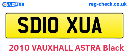 SD10XUA are the vehicle registration plates.