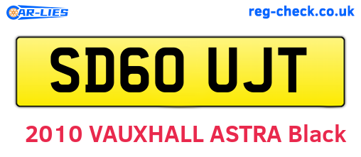 SD60UJT are the vehicle registration plates.