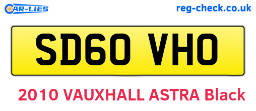 SD60VHO are the vehicle registration plates.