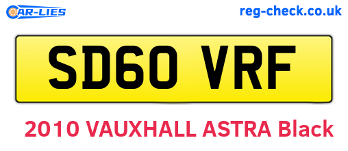 SD60VRF are the vehicle registration plates.