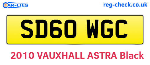 SD60WGC are the vehicle registration plates.