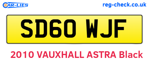 SD60WJF are the vehicle registration plates.