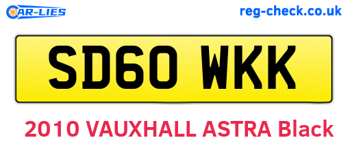 SD60WKK are the vehicle registration plates.
