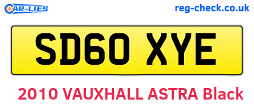 SD60XYE are the vehicle registration plates.