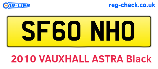 SF60NHO are the vehicle registration plates.