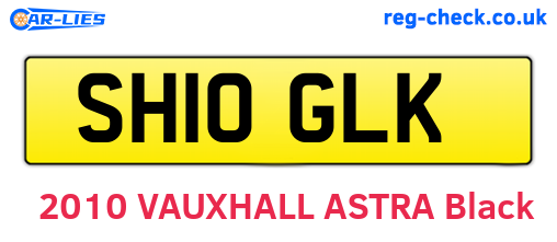 SH10GLK are the vehicle registration plates.