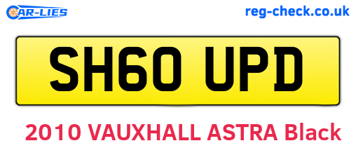 SH60UPD are the vehicle registration plates.