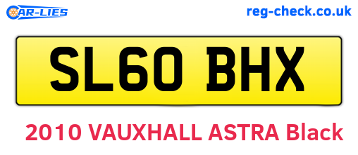 SL60BHX are the vehicle registration plates.