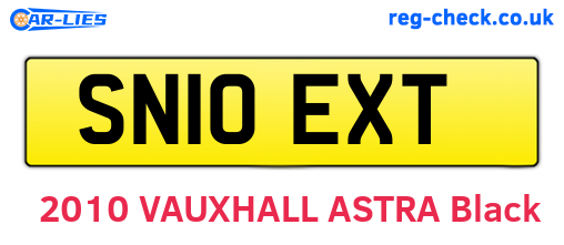 SN10EXT are the vehicle registration plates.