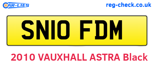 SN10FDM are the vehicle registration plates.